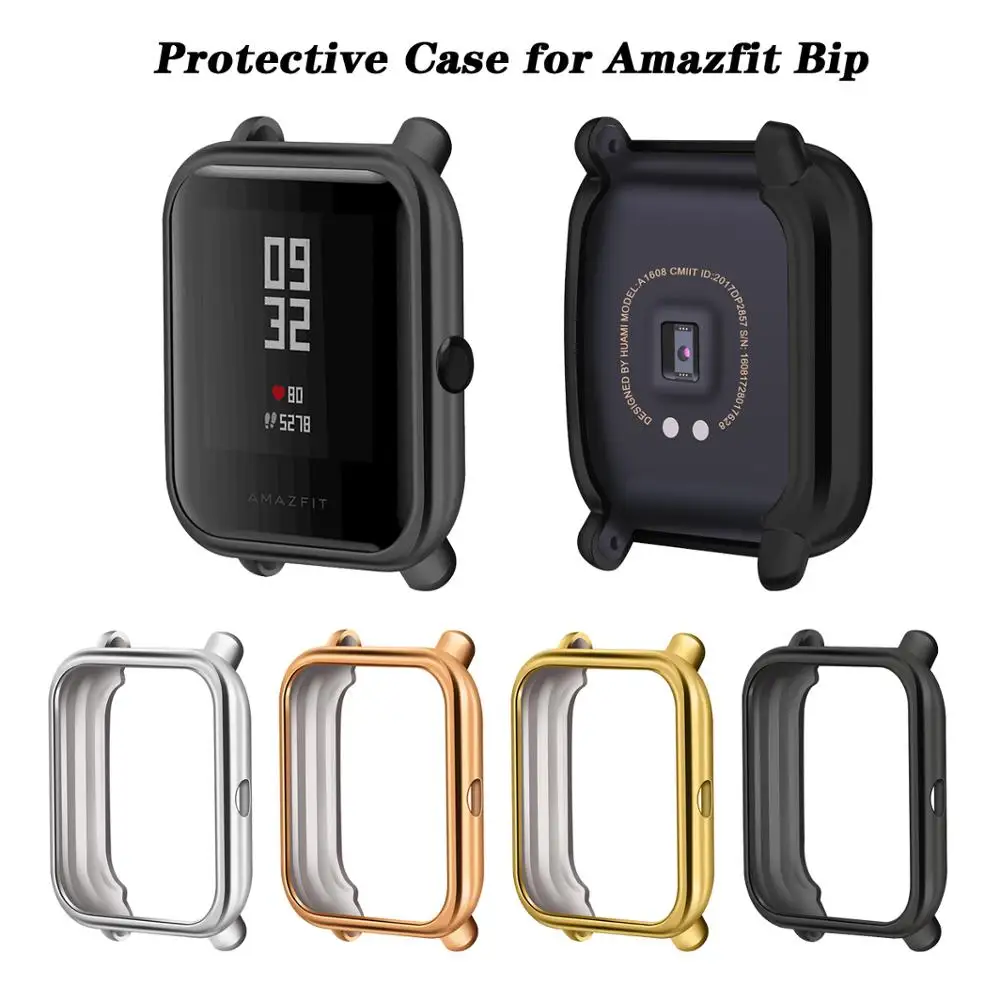 

For Amazfit Bip Case Soft TPU Plating Protective Case Cover Frame Bumper for Xiaomi Huami Amazfit Bip Youth Lite Watch Protector