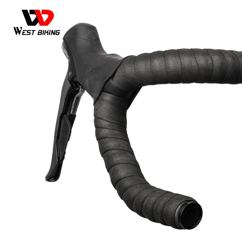 2pcs Bicycle Handlebar Tape Camouflage Anti-Slip Damping Cycling Road Bike Handle Belt Wraps With Bar End Plugs Bike Handlebar Tape
