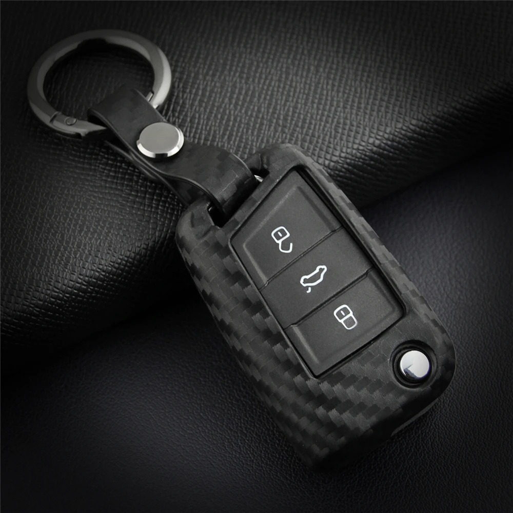 KUKAKEY чехол для ключей автомобиля Audi A2 A3 A4 A6 Q7 R8 RS4 S6 TT из углеродного волокна