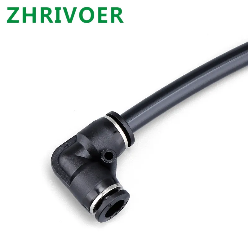One Touch Push in Air Pneumatic Fitting Quick  Connector Fittings Plastic Gas   Black L Shaped Elbow 4mm to 16mm   OD Hose
