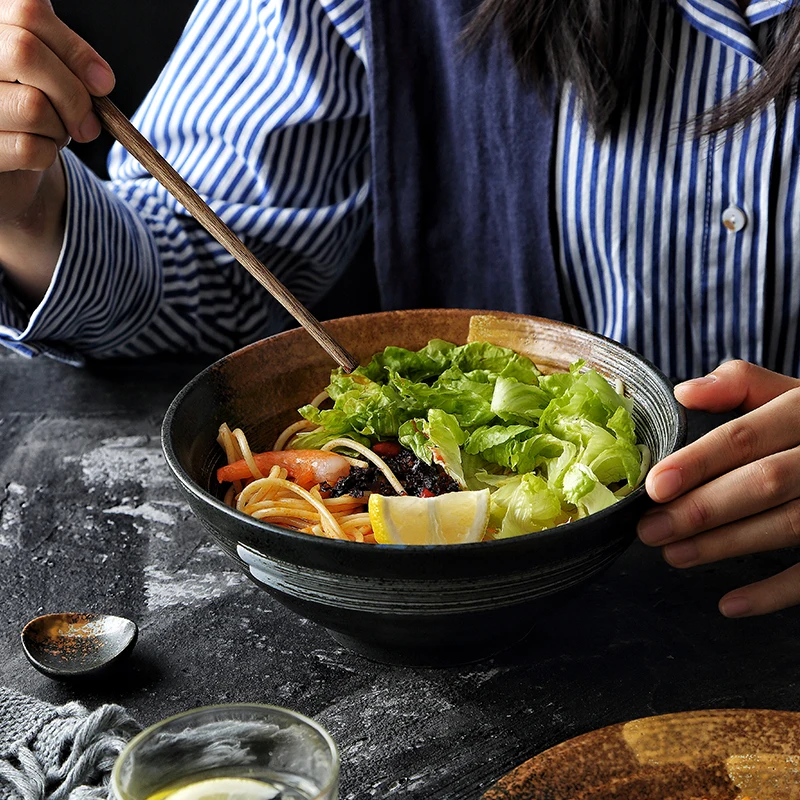 US $42.72 Kinglang Japanese Dinner Set Ceramic Retro Japanese Tableware Set Frosted Texture Bowl Dish Home Flat Plate Restaurant Hotelware