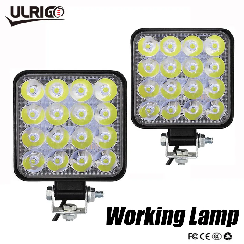 ULRIGO 4inch 10cm 18W 27W 48W Offroad Car 4WD Truck Tractor Boat Trailer 4x4 SUV ATV 24V 12V Spot LED Light Bar Work | Автомобили и