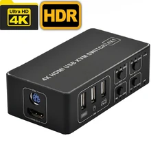 4 em 1 fora 4kx2k/60hz computador portátil hd mouse compartilhamento de teclado 4-port hdmi-compatível com interruptor kvm hdmi-switcher hd compatível