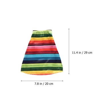 

1Pc Pet Cloak Colorful Stripes Pet Christmas Clothes Funny Dog Cosplay Costume