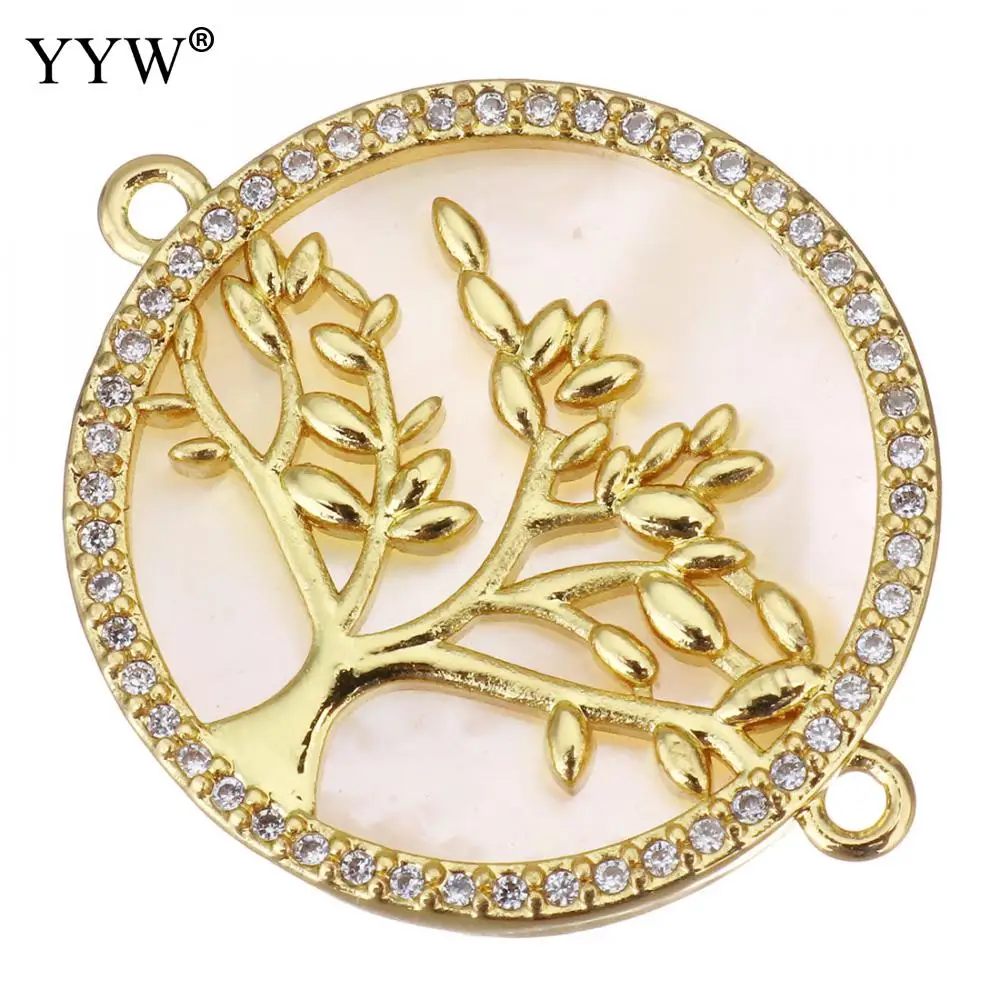 10pcs/lot Plant Tree Double Hole Charms Rope Cord Chains Connector For Bracelet Pendants Necklace DIY Jewelry Making Accessories
