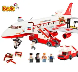Gudi 8913 город серия воздушный автобус большой пассажирский самолет строительные блоки 856 шт Кирпичи совместимы с Bela игрушки самолеты