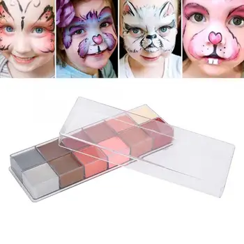 

Face Paint 12 Colors Body Art Paint Halloween Dancing Party Smooth Cosmetic Greasepaint Halloween Party Face Body Paint