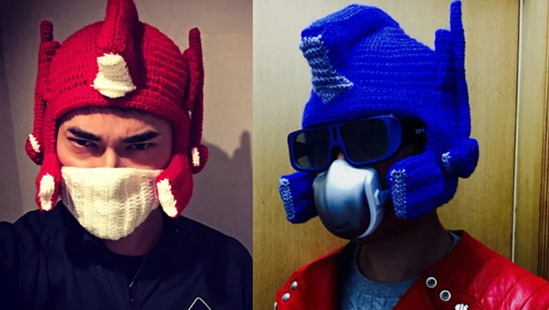 Вязаный вязаный шлем Optimus Prime зимняя теплая шапка Забавные вязаные шапки для взрослых детей Хэллоуин Рождественские аксессуары