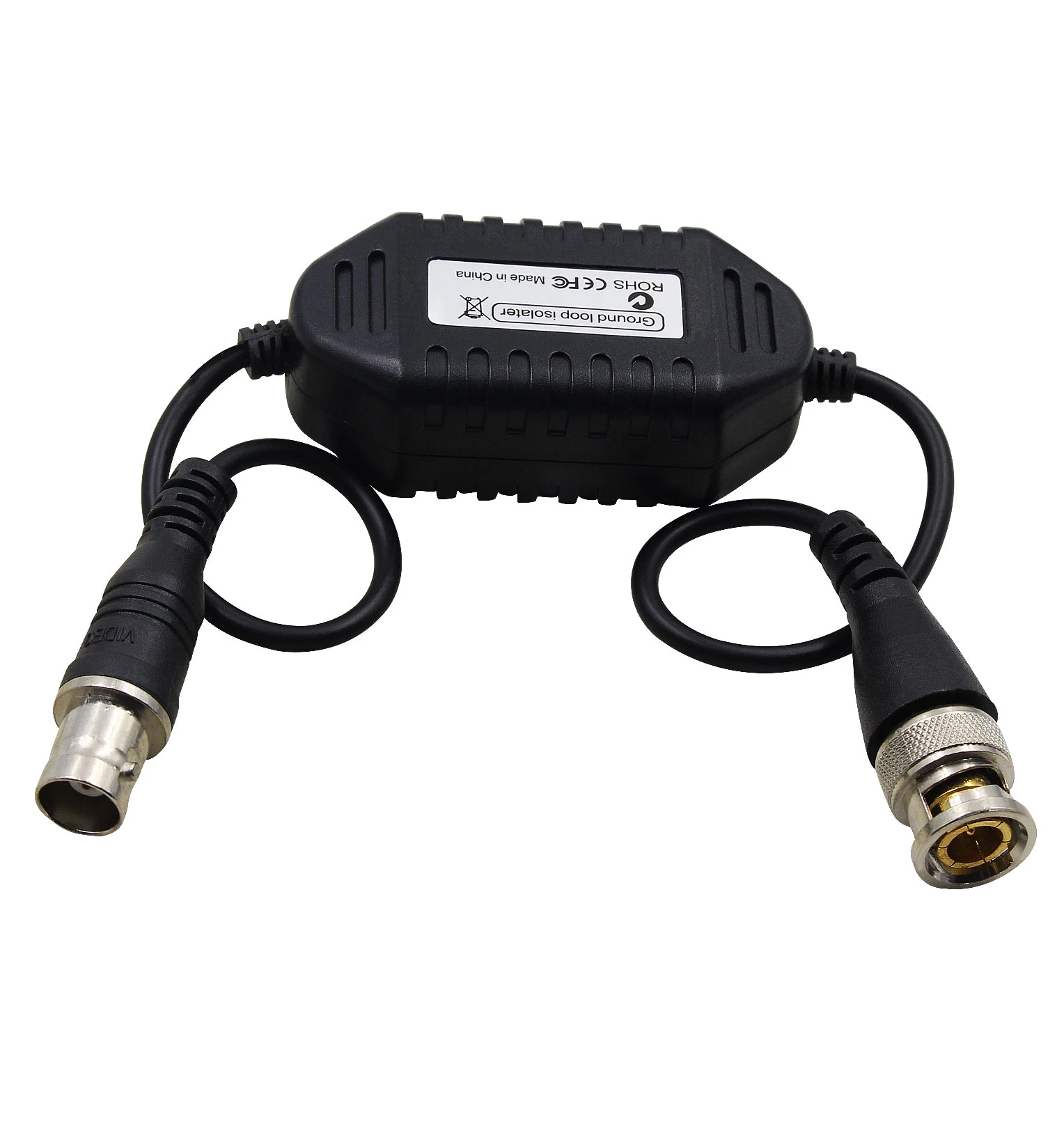 Coaxial Video Ground Loop Isolator Balun BNC Male to Female for CCTV Camera
