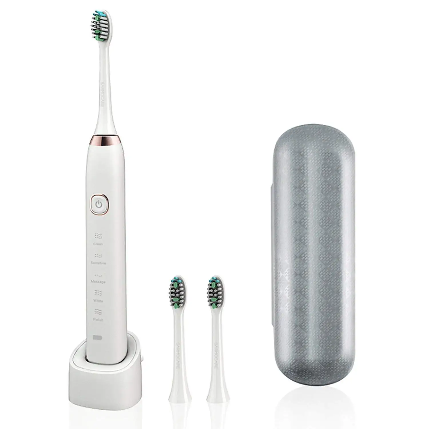 Sarmocare Electric Toothbrush for Adults USB Sonic Rechargeable Teeth Brushes with 3 Replacement Heads Smart Timer Waterproof Sarmocare Electric Toothbrush for Adults USB Sonic Rechargeable Teeth Brushes with 3 Replacement Heads Smart Timer Waterproof