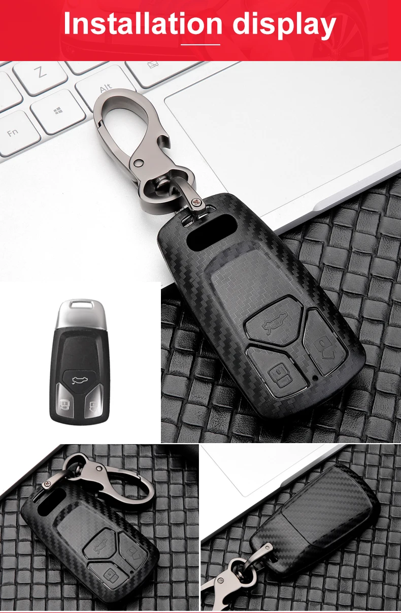 Cover chiave telecomando per Audi A6 A5 Q7 S4 S5 A4 B9 Q7 A4L 4m TT TTS RS 8S 2016 2017 2018 - H6f6e02f89b014dd683eb49e0ed74147cl