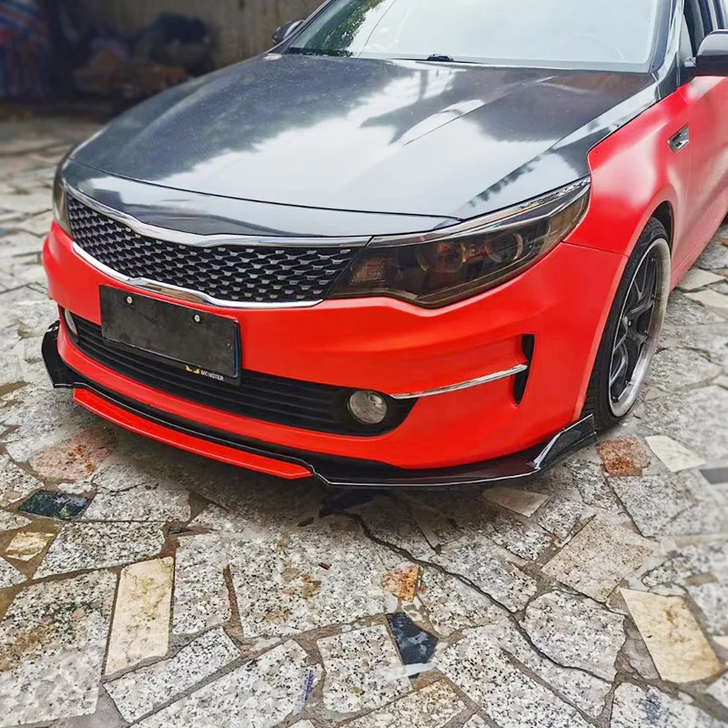 Front Bumper Spoiler Protector Plate Lip Body Kit Carbon Surface Chin Shovel Contrast Color Design For Kia Optima K5 2014-car bumper guards