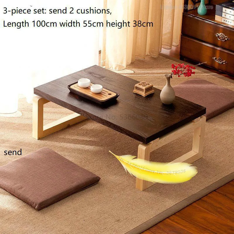 

B Simple Bay Window Table Home Folding Solid Wood Table Mini Coffee Table