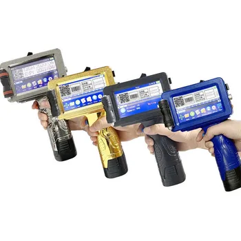 

15 Languages 12.7mm Mobile Portable Handheld Jet Thermal Inkjet Printer Variable QR Bar Batch Code Date Logo Expiry Date Label