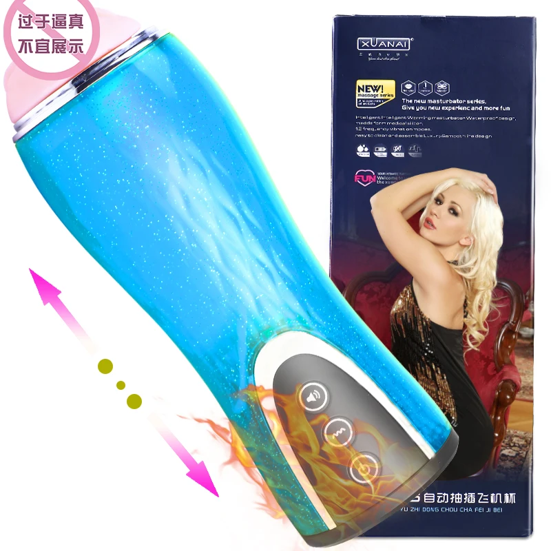 Automatic Male Masturbator for Men Electric Telescopic Pocket Vagina Real Pussy Sucking Oral adult masturbation sex toys for men 1