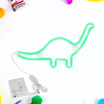 

Dinosaur Shape Design Neon Sign Light Room Wall Decorations Home LED Night Light Home Ornament(GJ-Dinosaur Green,without Baterry