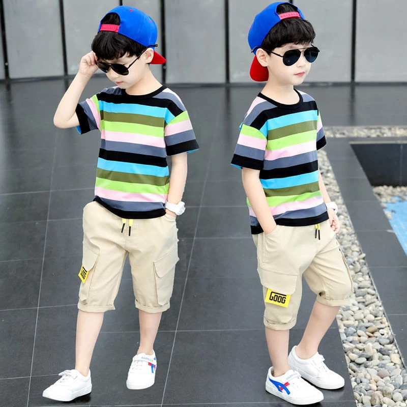 Opinión Día del Maestro Arábica Conjuntos de ropa de verano para niños, camiseta de manga corta +  Pantalones, conjunto de dos piezas, ropa para bebés de 6, 8 y 10 años|set  de ropa| - AliExpress