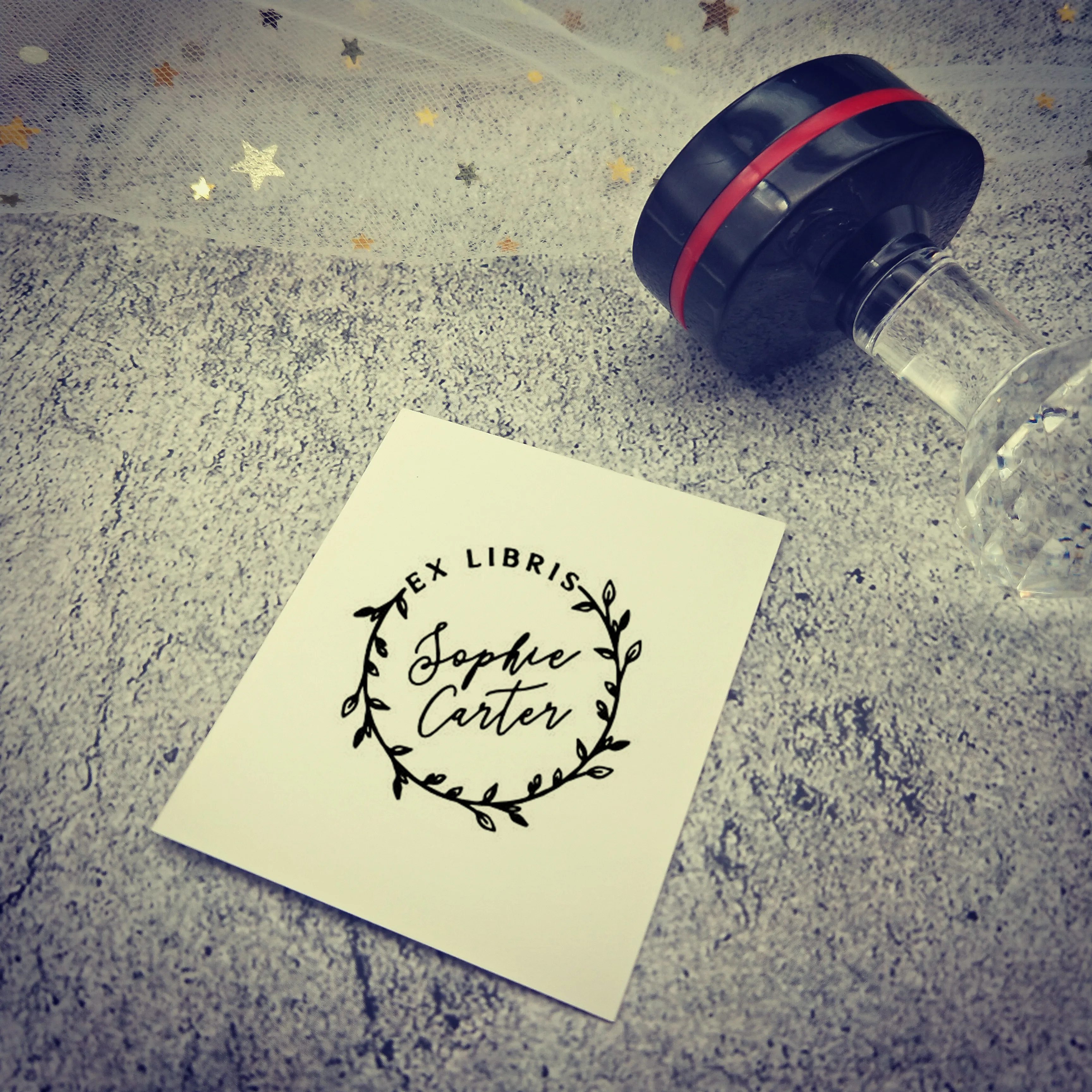 QR Code Personalized Logo Self Inking Stamp Rectangular Customized
