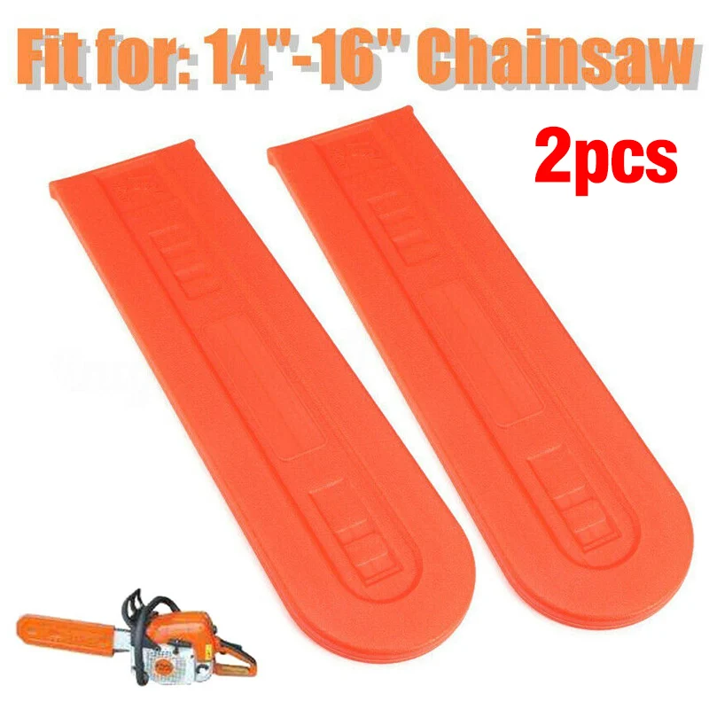 

2pcs 14''-16'' Orange Chainsaw Bar Universal Cover Accessories Guide Plate Set Cover Scabbard Guard For Stihl Husqvarna