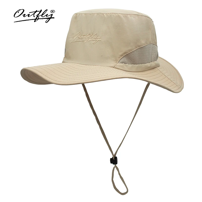 Outfly Hot Sale Sun Hat For Women Men Breathable Mesh Beach Straw