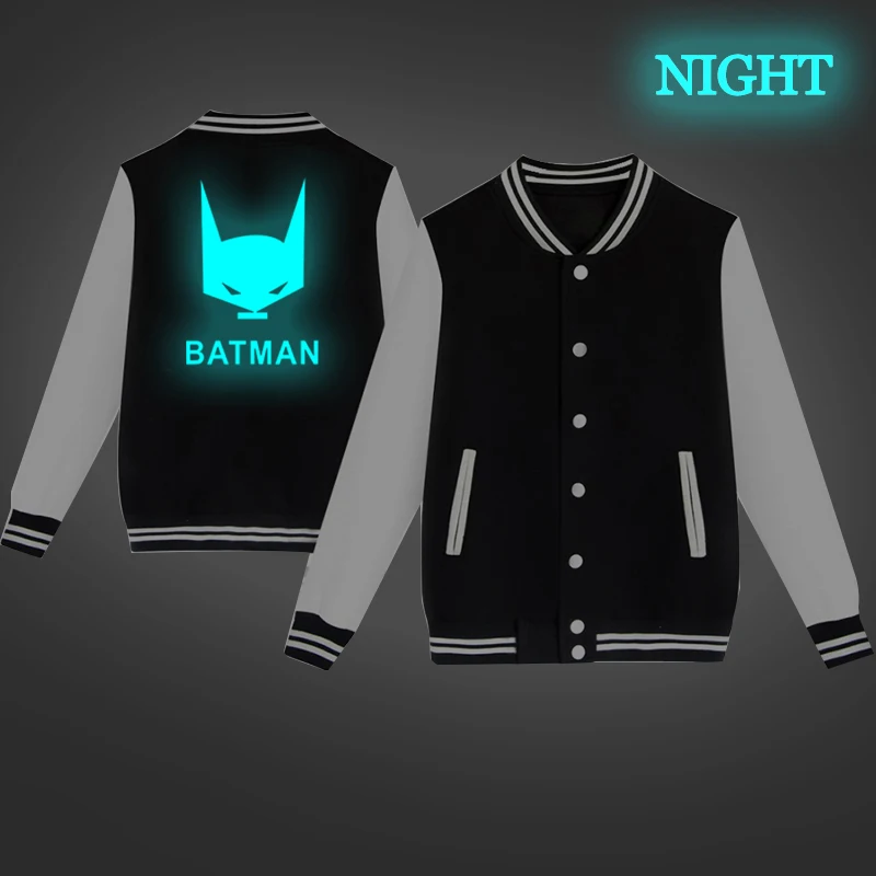 

Bat Man Printing Baseball Jackets Casual Cotton Streetwear Sportswear Women/Men Fashion Harajuku Baseball Uniform Jackets