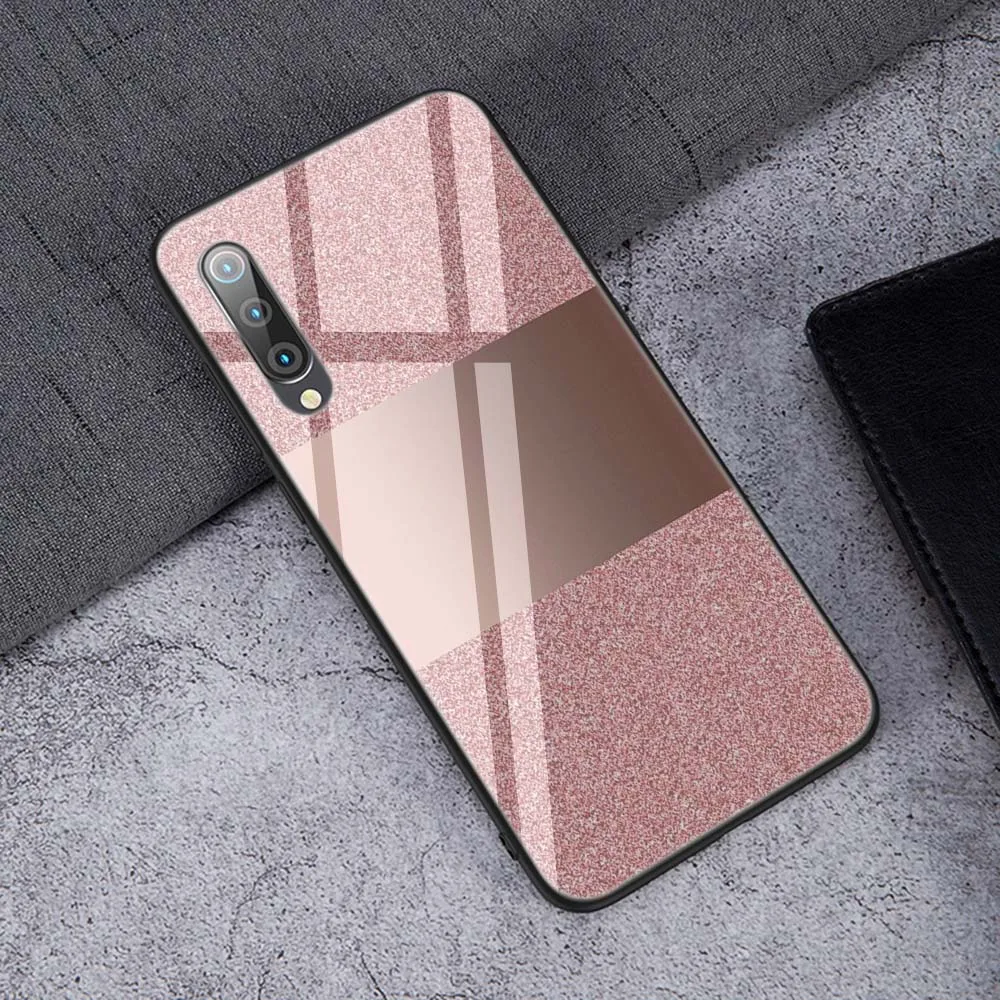 TG18 Мягкий чехол Lavaza из закаленного стекла с золотистым розовым блеском для Xiaomi Redmi Note 5 6 7 Pro mi A1 A2 8 Lite 9 F1 TPU - Цвет: TG18