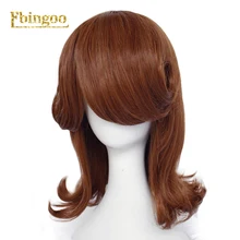 Ebingoo шапка для волос София Принцесса Анти-микро-объем длинный коричневый синтетический парик для косплея с челкой для Хэллоуина Костюм Вечерние