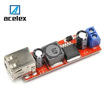 

DC 6V-40V To 5V 3A Double USB Charge DC-DC Step-down Converter Module For Vehicle Charger LM2596 Dual USB