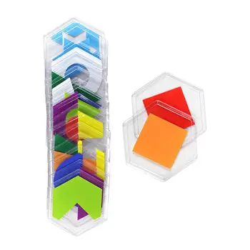 

100 Challenge Color Code Tangram Jigsaw Board Puzzle Children Logic Spatial Toys for Interest Cultivation Observational Ability