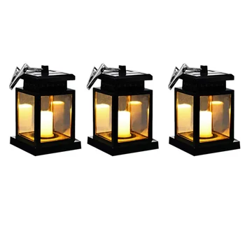 

Outdoor-Lanterns, Hanging Solar Lights, Solar Lanterns, Bright Led Lighting for Yard Garden Decorations (3-Packs)