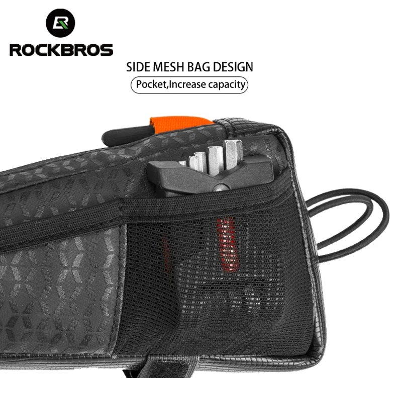 ROCKBROS, сумка для шоссейного велосипеда MTB, сумка для велосипеда, сумка для велосипеда, Ультралегкая, верхняя Передняя труба, рама, треугольная сумка, переносная, водоотталкивающая