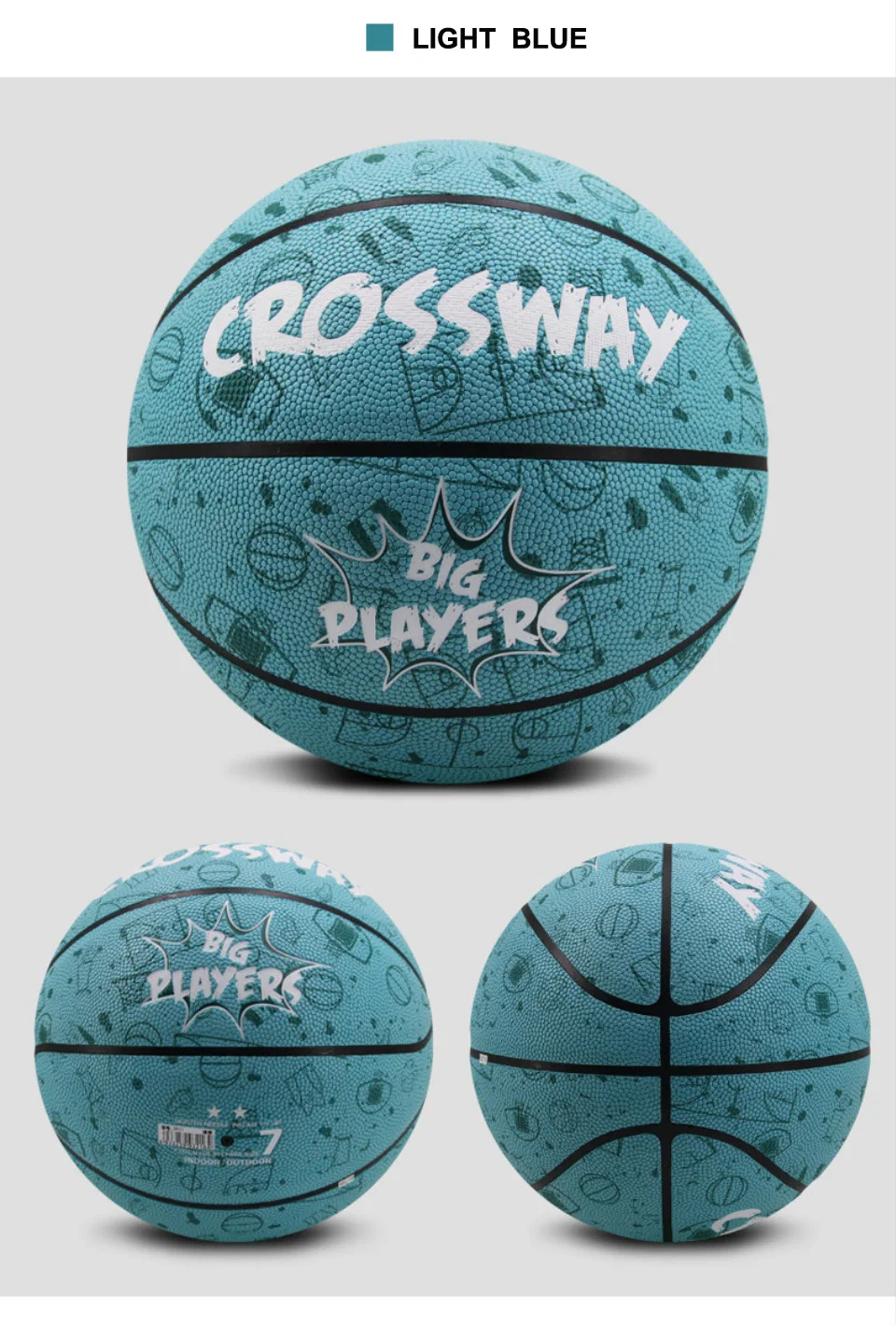 Лидер продаж, новинка, брендовые дешевые баскетбольные мячи CROSSWAY L702, Официальный баскетбольный мяч из искусственной кожи, Размер 7,, с сетчатой сумкой+ игла