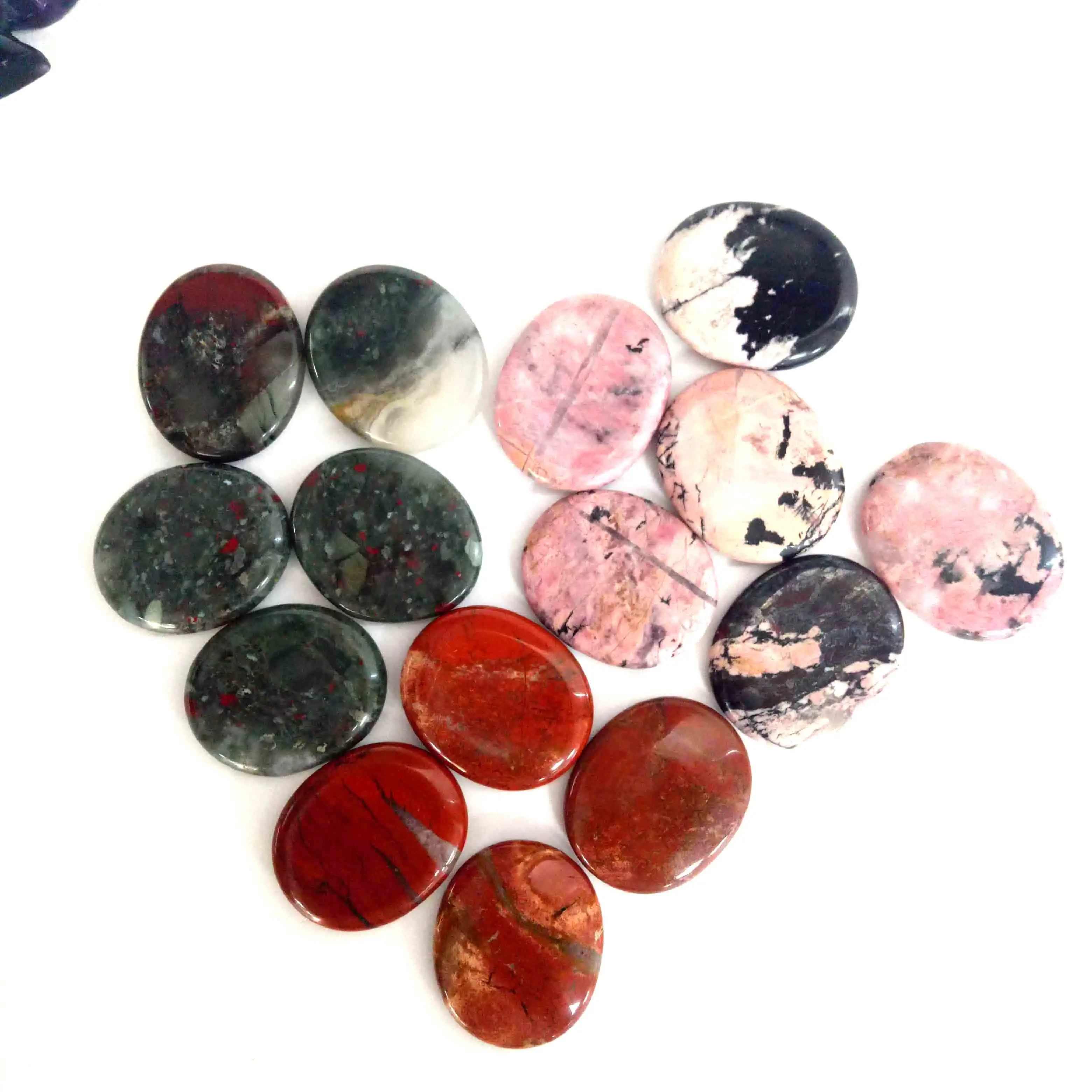

Natural Rhodonite Blood Stone Red Agate Quartz Stones Poshlied For Gift Or Decompression FYY
