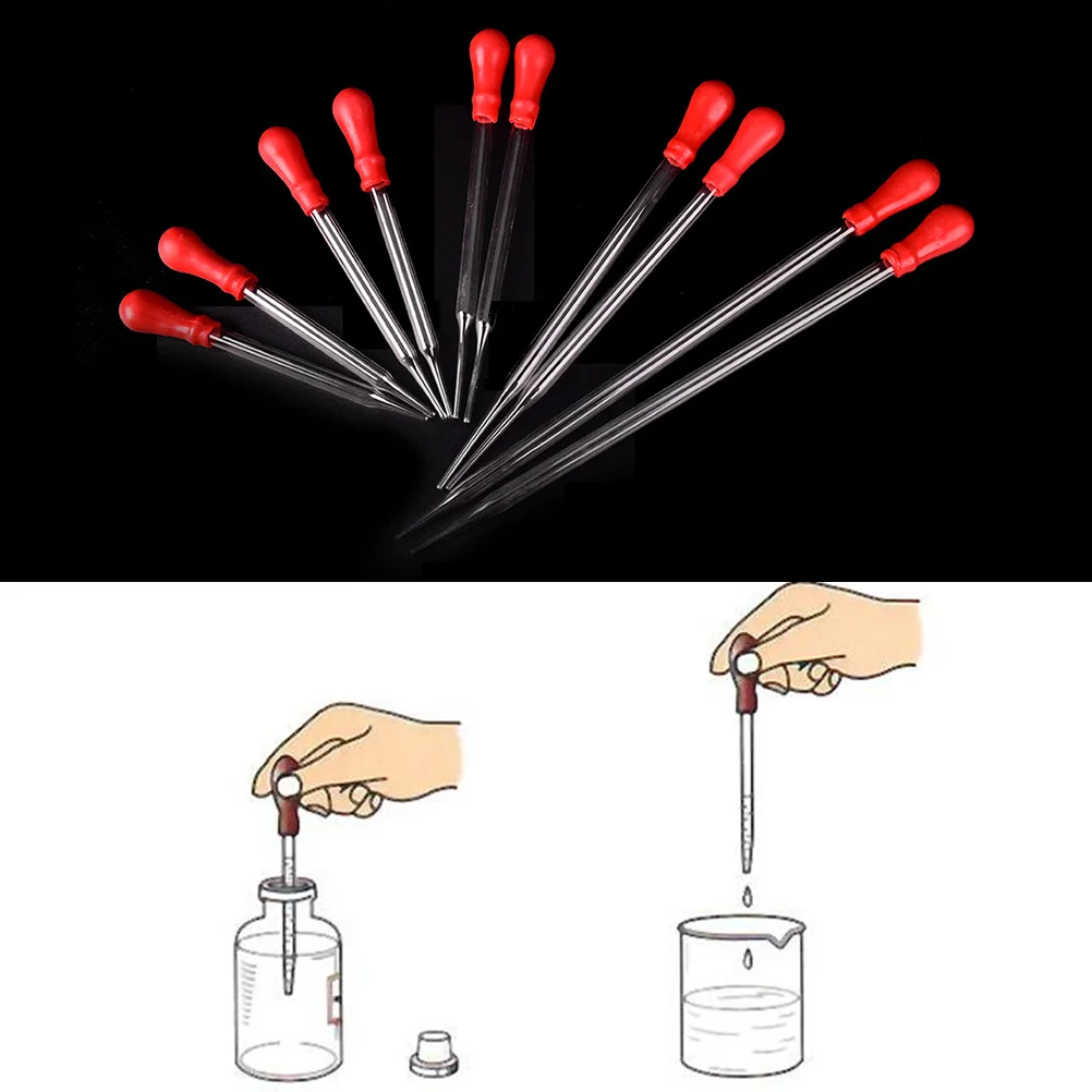 2pc lot 9cm 10cm 12cm 15cm 20cm Durable Long Glass Experiment Medical Pipette Dropper Transfer Pipette