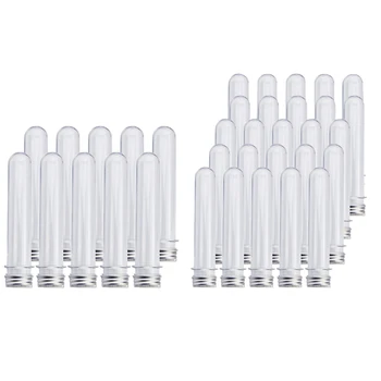 

35 Pcs Plastic Test Tube with Screw Cap Bottle Aluminum Cap Packing Tube, 10 Pcs 100Ml & 25 Pcs 40Ml