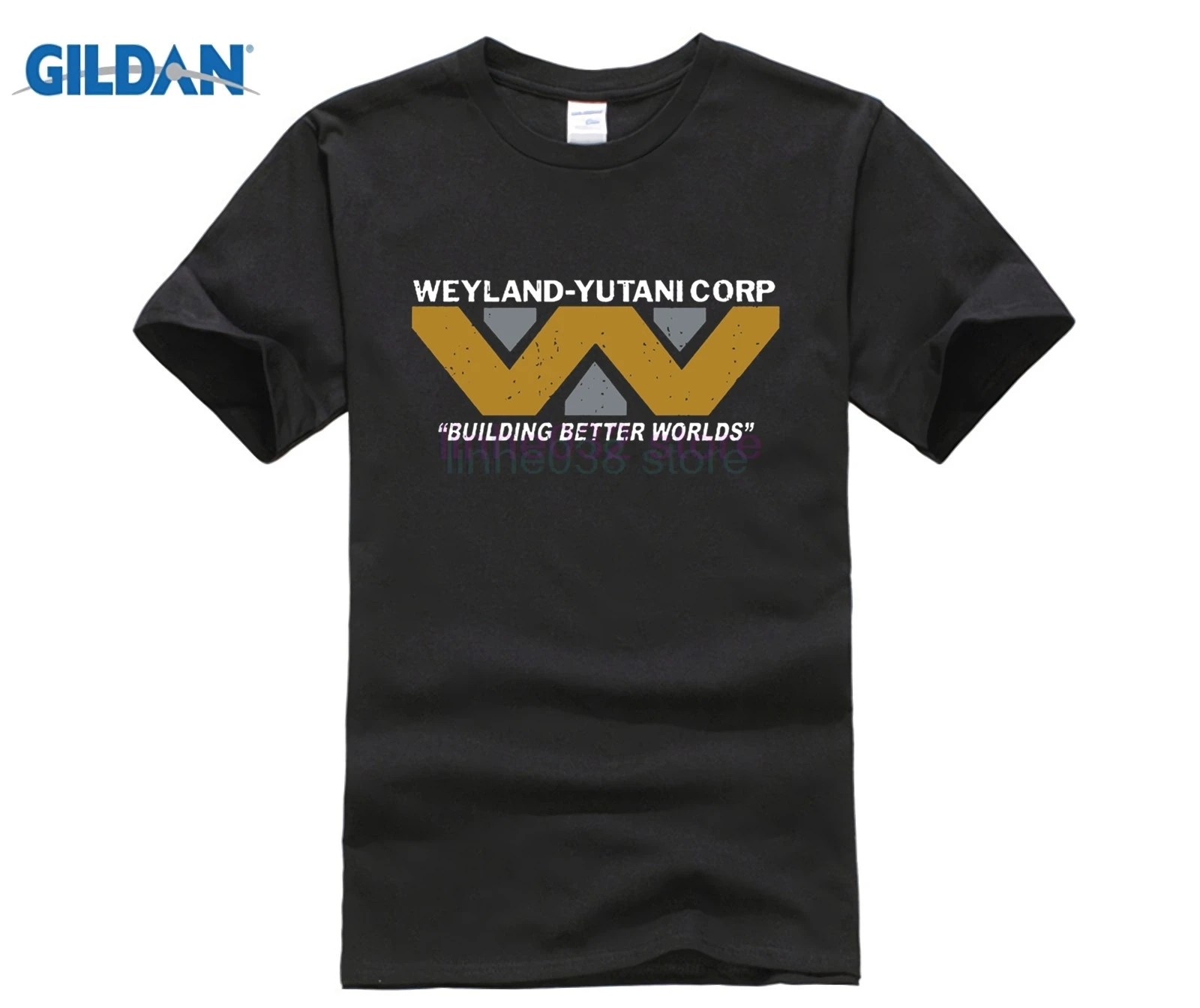 Мужская футболка Weyland-yutani corp. Alien повседневная хлопковая короткая с принтом для