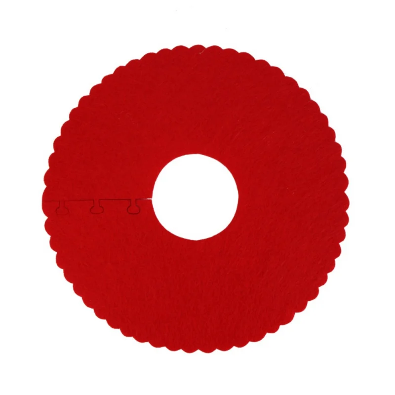 Christmas Non-Woven Fabric Tree Skirt Ruffle Edge Xmas Tree Foot Cover Carpet Merry Christmas Decoration New Year Decoration