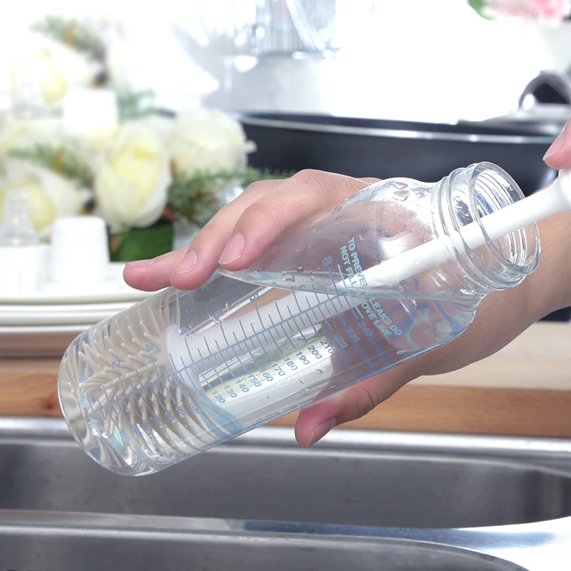 

Cleaning brush silicone Glass Cleaning Brush Long Handle Cup Brush Household Tea Kitchen Wash Cup Sponge Brush