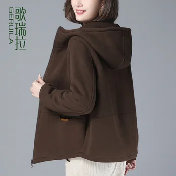 

Fashion Vogue Jacket Sweatshirt Women Cotton Furry Jumper Hoodie Swearshirt Women Warm Manteau Femme Womens Clothing JJ60HD