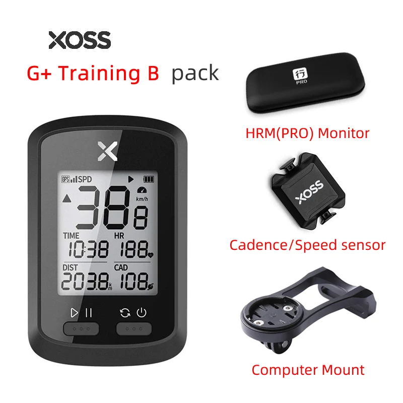 

XOSS Bike Computer G+ Wireless GPS Speedometer Waterproof Road Bike MTB Bicycle Bluetooth ANT+ with Cadence Cycling Computers