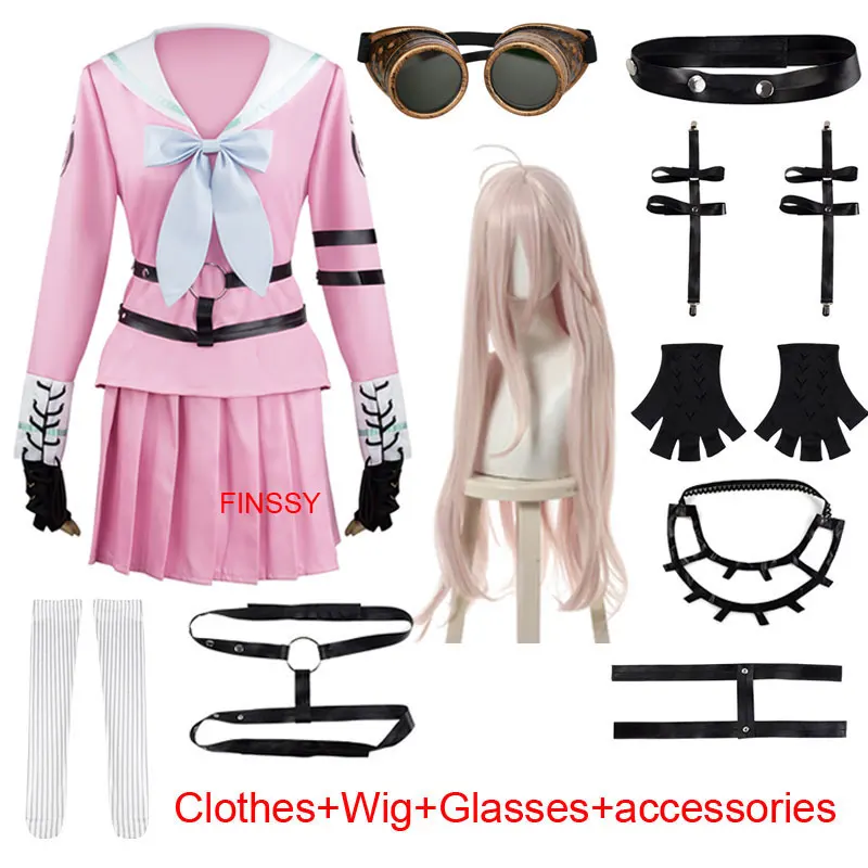 

Miu Iruma Cosplay Danganronpa Cosplay Costume Anime Game Clothes Halloween Carnival Adult Women's Short Skirt Wig Sailor Suit