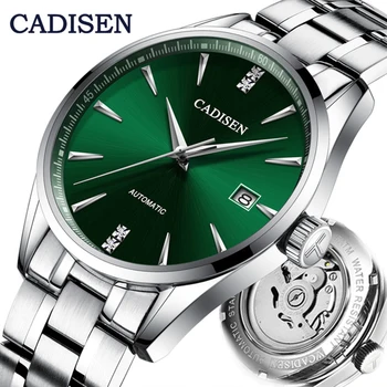 

CADISEN Brand Classic Mens Watches Automatic Mechanical Watch Clock Stainless Steel Waterproof Military Wristwatch Reloj hombres