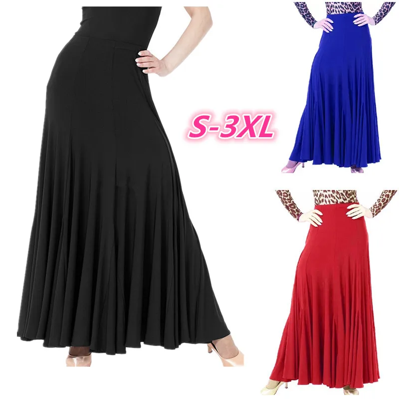 

Юбки для фламенко, черные/красные/синие/фиолетовые, 4 цвета, юбки для бальных танцев, женские юбки для бальных танцев, стандартная юбка для вальса, танго