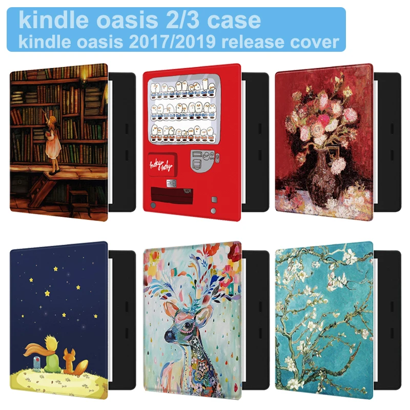 

Чехол с магнитной окраской, подходит для 7 "Kindle Oasis 2017/2019 eReader для Kindle Oasis 2 3 Auto Sleep/Wake Delicate Cover