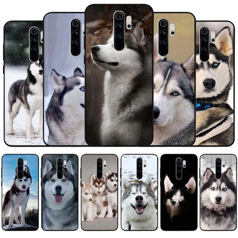 Chó Husky Silicone Ốp Lưng Điện Thoại Redmi Note 9 8 7 Pro S 8T 7A Bao xiaomi leather case