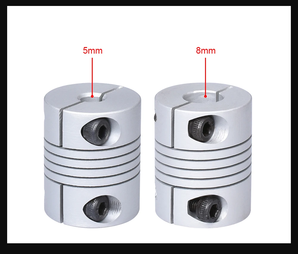 3D-принтеры Запчасти муфта Алюминий сливы соединение гибкого вала 5*8/8*8 мм эластичная Соединительная муфта для CNC шаговый двигатель