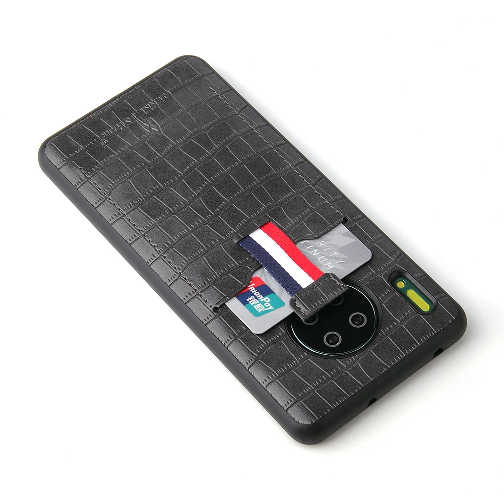 Чехол из крокодиловой кожи для huawei mate 30, кожаный чехол для huawei mate 30 Pro, высококачественный чехол с отделением для карт