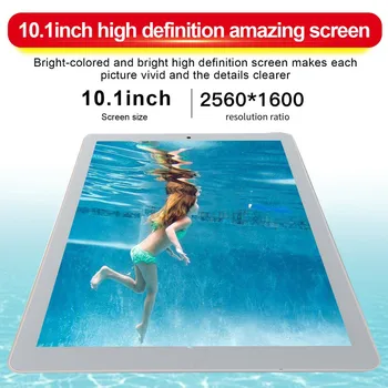 

P10 Fashion Tablet 10.1 Inch HD Large Screen Android 8.10 Version Fashion Portable Tablet 6G+128G White Tablet White EU Plug