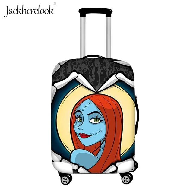 HMM1194 Jackherelook Эластичный Чемодан пылезащитный чехол кошмар перед рождественскими принтами багажная сумка лист наружная багажная сумка Чехлы - Цвет: HMM1194