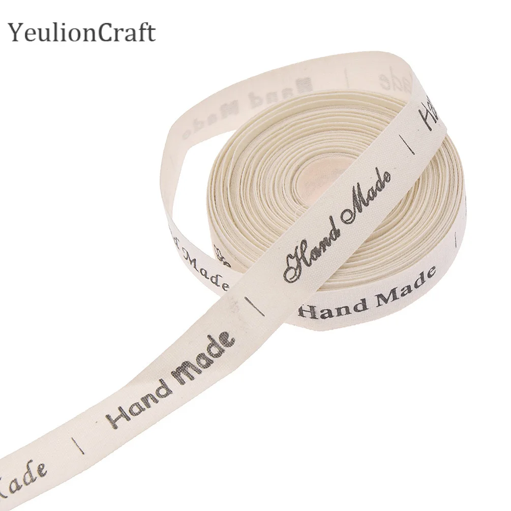 YeulionCraft 10 м ручной работы из хлопчатобумажной ткани метки одежды для Diy одежды сумки Швейные аксессуары - Цвет: 5.8 x1.5cm